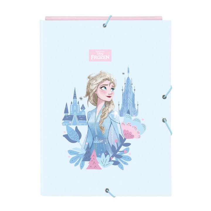 Raccoglitore ad anelli Frozen Ice magic Azzurro A4 26 x 33.5 x 2.5 cm