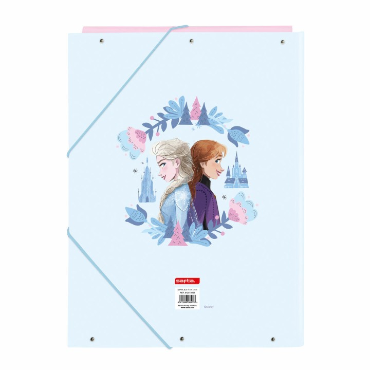 Raccoglitore ad anelli Frozen Ice magic Azzurro A4 26 x 33.5 x 2.5 cm