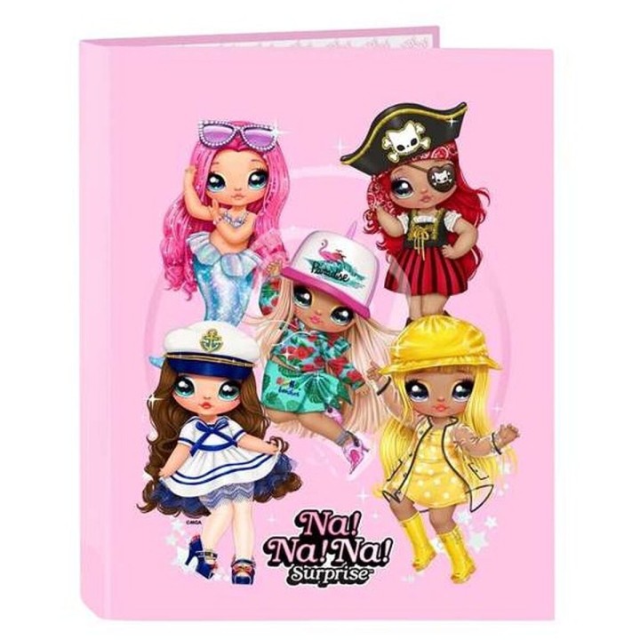 Raccoglitore ad anelli Sparkle Na! Na! Na! Rosa chiaro 26,5 x 33 x 4 cm