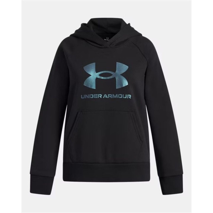 Felpa con Cappuccio da Bambina Under Armour Rival Flc Shimmer Hdy Nero