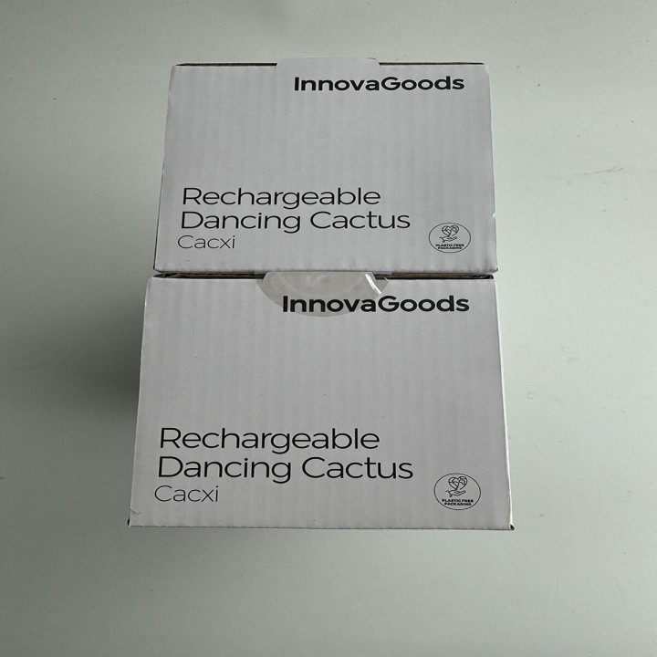 Cactus Danzante e Parlante Ricaricabile con Musica e LED Multicolor Cacxi InnovaGoods Verde (Ricondizionati A)