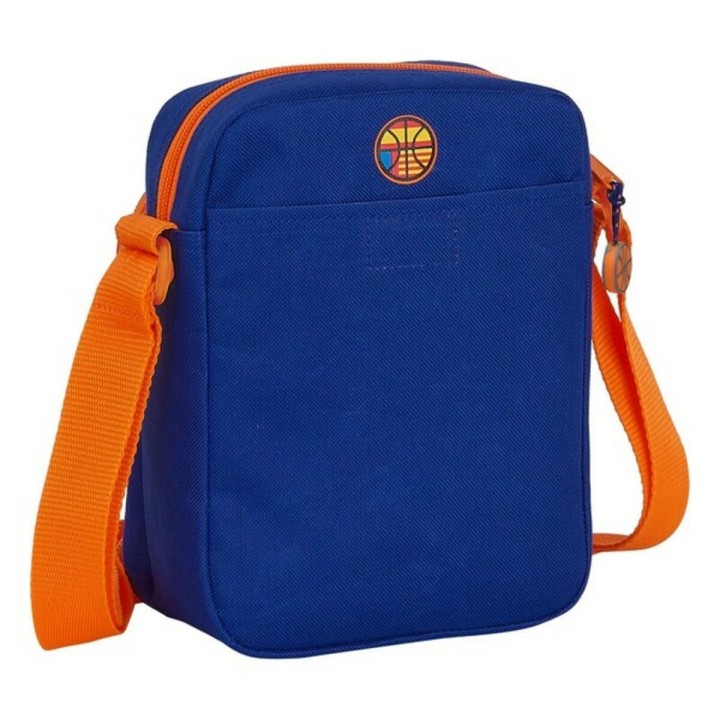 Borsa a Tracolla Valencia Basket M672 Azzurro Arancio 16 x 22 x 6 cm