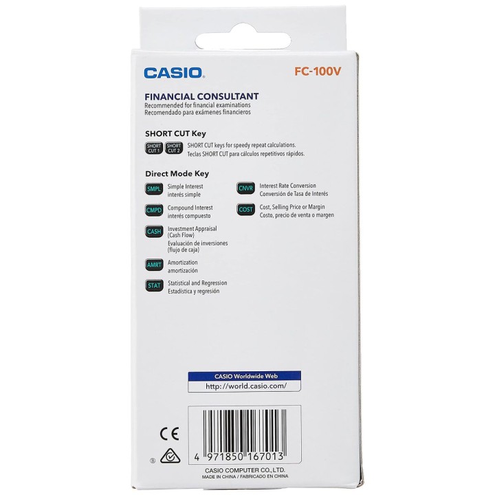 Calcolatrice Finanziaria Casio FC-100V