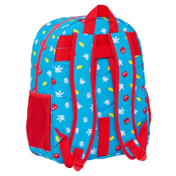 Zaino Scuola Mickey Mouse Clubhouse Fantastic Azzurro Rosso 32 X 38 X 12 cm
