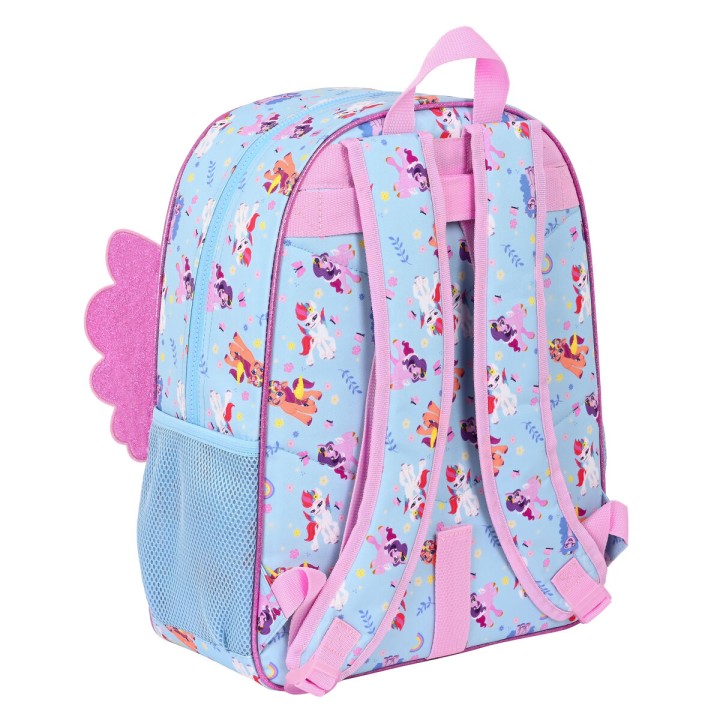 Zaino Scuola My Little Pony Wild & free Azzurro Rosa 33 x 42 x 14 cm