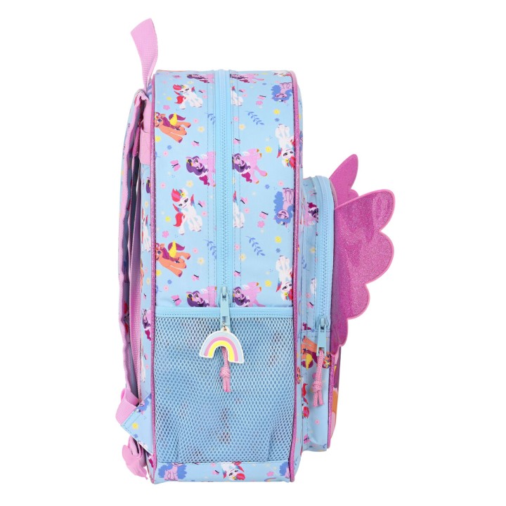 Zaino Scuola My Little Pony Wild & free Azzurro Rosa 33 x 42 x 14 cm