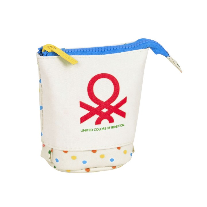 Astuccio Portapenne Benetton Topitos Bianco (8 x 19 x 6 cm)