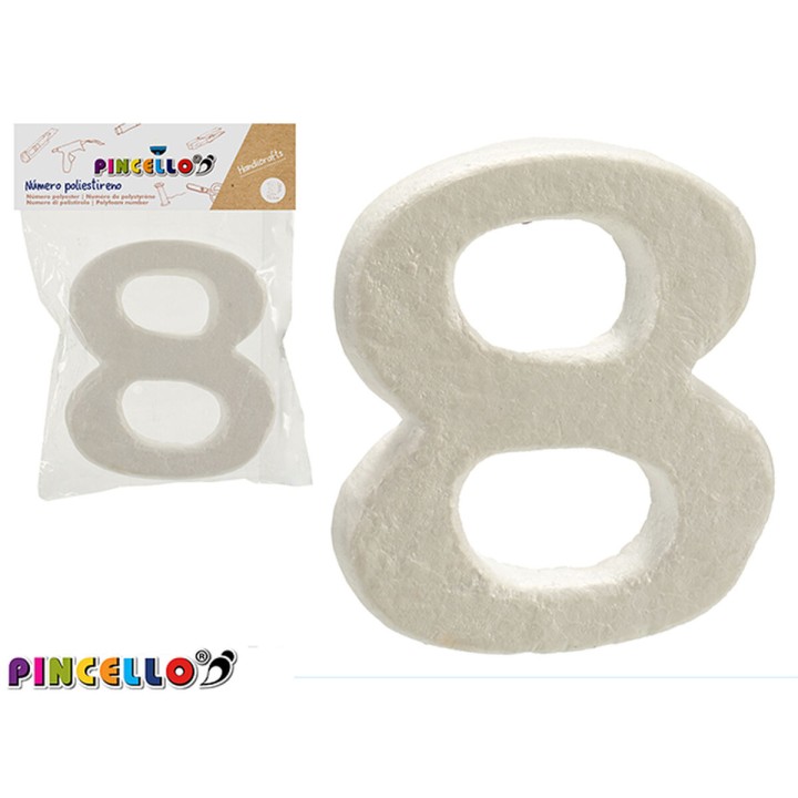 Numeri Pincello AR1607070 Numeri 8 polistirene (12 Unità)