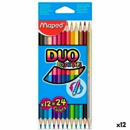 Matite colorate Maped Duo Color' Peps	 Multicolore Doppia punta 12 Pezzi (12 Unità)