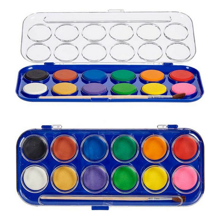 Acquerelli Pincello 12 colori (12 Unità)