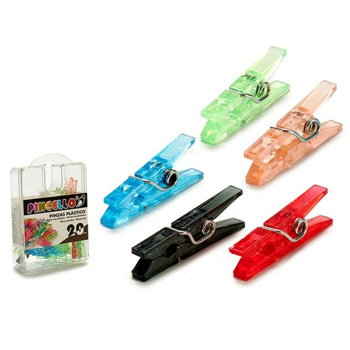 Pinze Pincello Multicolore Plastica (24 Unità)