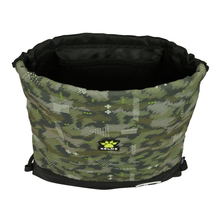 Zainetto con Cordini Kelme Travel Nero Verde 35 x 40 x 1 cm