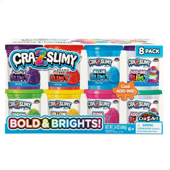 Set di Plastilina Cra-Z-Art Bold&Brights (6 Unità) Slime