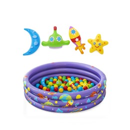 Bestway Piscina Gonfiabile per Bambini 3 Anelli con Palle 102x25 cm +2 Anni Interno e Giardino 52466
