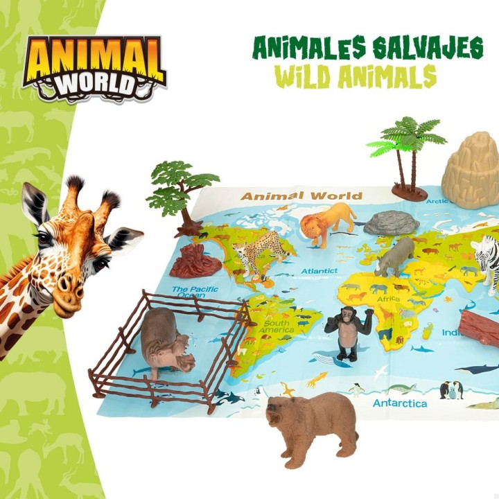 Figure di animali Colorbaby 19 Pezzi Giungla Plastica 14 x 6 x 5 cm (6 Unità)