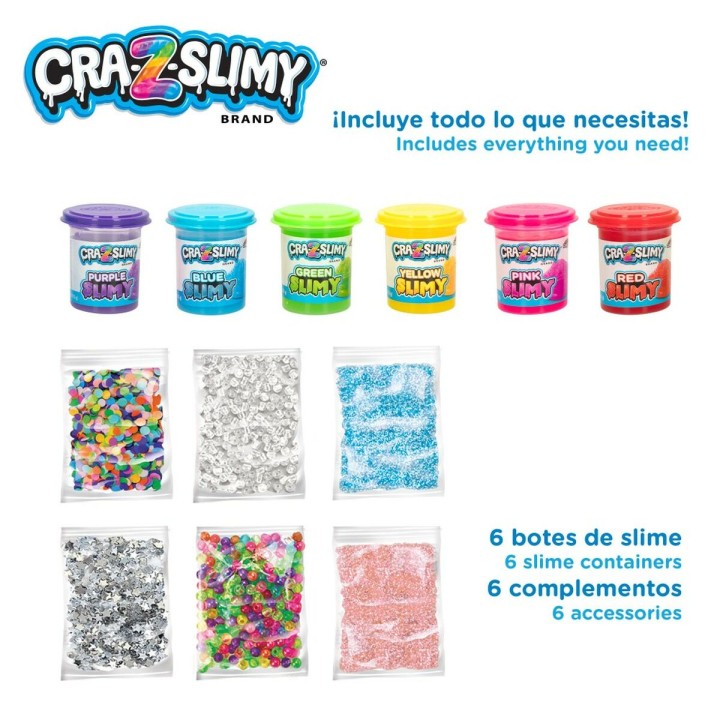 Set di Plastilina Cra-Z-Art Bold&Brights (6 Unità) Slime