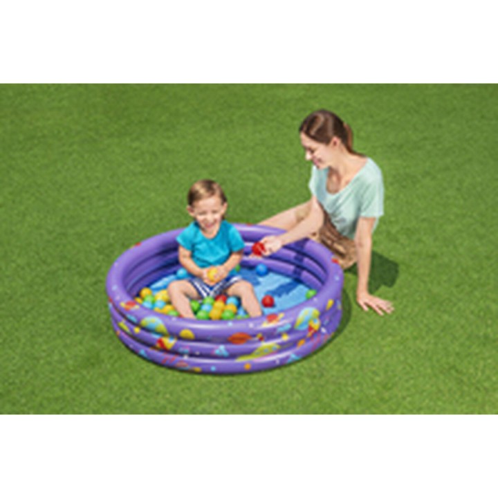 Bestway Piscina Gonfiabile per Bambini 3 Anelli con Palle 102x25 cm +2 Anni Interno e Giardino 52466
