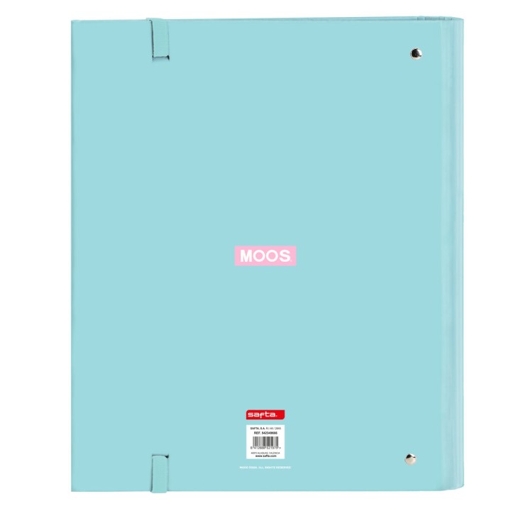 Raccoglitore ad anelli Moos Butterflies Azzurro 27 x 32 x 3.5 cm