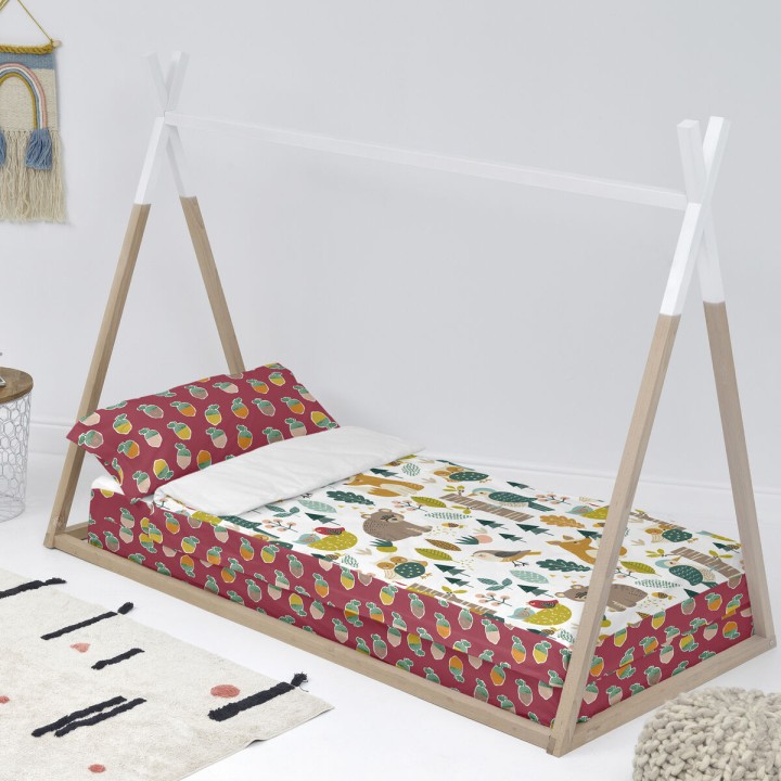 Copripiumone a sacco con Piumone HappyFriday Moshi Moshi Harvestwood Multicolore 42 x 20 x 50 cm