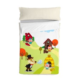 Copripiumone a sacco con Piumone HappyFriday Mr Fox Piggys Multicolore 42 x 20 x 50 cm