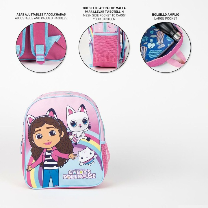 Zaino Scuola Gabby's Dollhouse Rosa 25,0 x 20,0 x 30,0 cm