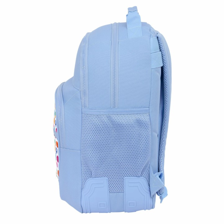 Zaino Scuola Smiley Joyful Azzurro Multicolore 32 x 42 x 15 cm