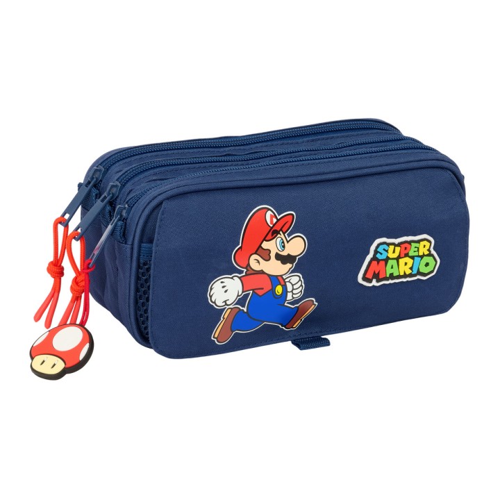 Portaoggetti Triplo Super Mario Trick Rosso Blu scuro 21,5 x 10 x 8 cm