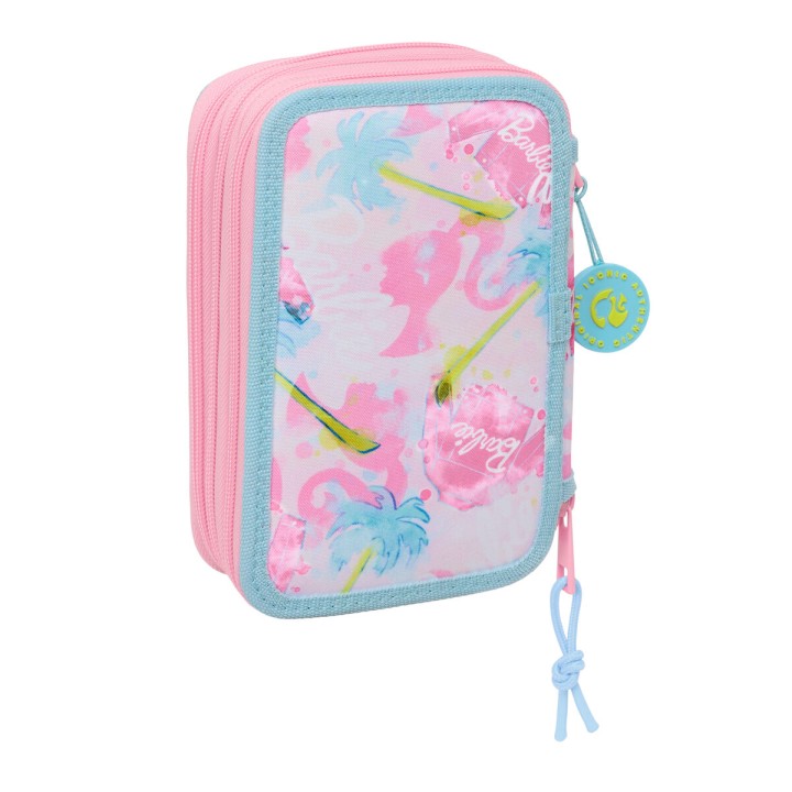 Astuccio per la Scuola con Accessori Barbie Painterly Rosa Blu cielo 12,5 x 19,5 x 5,5 cm 37 Pezzi