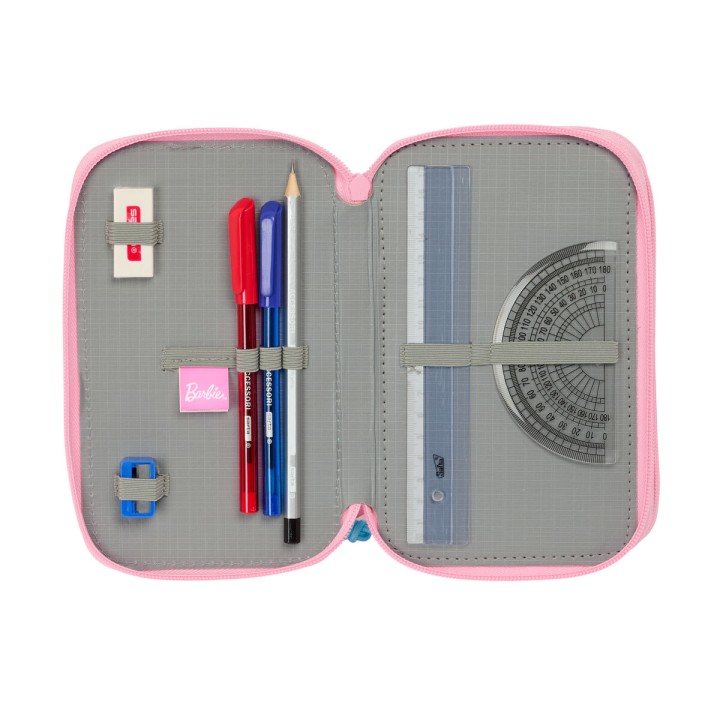 Astuccio per la Scuola con Accessori Barbie Painterly Rosa Blu cielo 12,5 x 19,5 x 5,5 cm 37 Pezzi